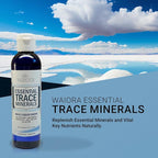 Waiora Essential Trace Minerals | Help Replenish Lost/Depleted Mineral | 60+ Ionic Trace Minerals | Support Body’s Vital Functions, pH Balance | Plus Electrolytes for Hydration (1 Bott / 48 serv)