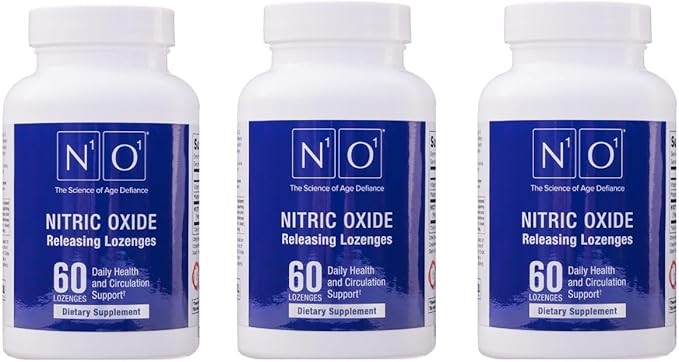 N1O1 Nitric Oxide Lozenges for Heart Health Support - Dietary Supplement for Blood Flow, Oxygenation and Blood Pressure - 180 Count
