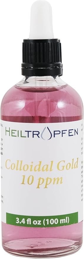 Colloidal Gold | 10 ppm | 3.4 Fl Oz - 100 ml | Third-Party Tested | Heiltropfen®