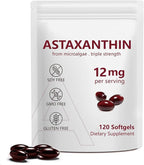 NenMaoKeNu Astaxanthin 12mg, Premium Astaxanthin Antioxidant Supplements with Antioxidant Activity, Supports Eye, Immune, Skin Health, Internal Circulation-120 Softgels