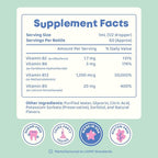 JoySpring Burst B12 Drops - Vitamin B Complex for Kids with Methyl B12 Supplement to Support Healthy Growth & Development, Vegan Liquid B12 Drops, Ages 3-16+ | 2 fl oz (60 Servings)