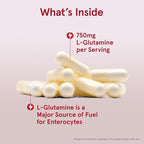 Jarrow Formulas® L-Glutamine 750 mg, Dietary Supplement, Immune and Muscle Support, 120 Veggie Capsules, Up to 120 Day Supply