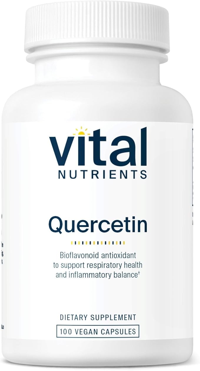 Vital Nutrients Quercetin - Vegan Quercetin Supplement with Bioflavonoids for Sinus, Respiratory, Heart, & Immune Function Support - Gluten, Dairy, Soy Free - 500mg - 100 Capsules