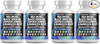 Clean Nutraceuticals Sea Moss Black Seed Oil Ashwagandha Turmeric Bladderwrack Burdock & Vitamin C Vitamin D3 with Elderberry Manuka Dandelion Yellow Dock Iodine Chlorophyll ACV - 2Pack (Pack of 2)
