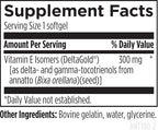 Designs for Health Annatto-E 300 mg Tocotrienols - DeltaGold Vitamin E Complex Supplement with Delta + Gamma Tocotrienols - Cardiovascular, Healthy Aging + Antioxidant Support - Non-GMO (30 Softgels)