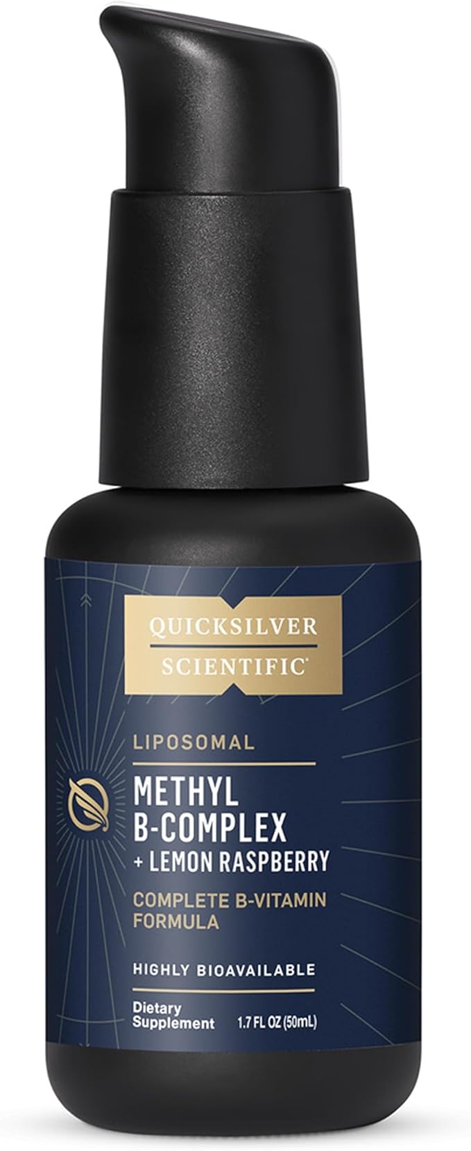 Quicksilver Scientific Methyl B Complex - Liquid Vitamin with Superior Liposomal Absorption of Vitamin B12, Folate, Vitamin B6, Riboflavin, Biotin, Pantothenic Acid, Vitamin B1, Niacin (50 ml)