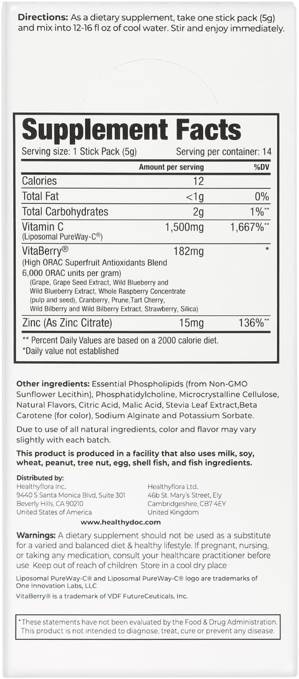 DR. NIGMA Super Vitamin C Cocktail Powder | Science-Based Beauty and Wellness | Powerful Combo of Vital Nutrients to Support Optimal Health and Vitality | 14 Servings | 2.46 oz