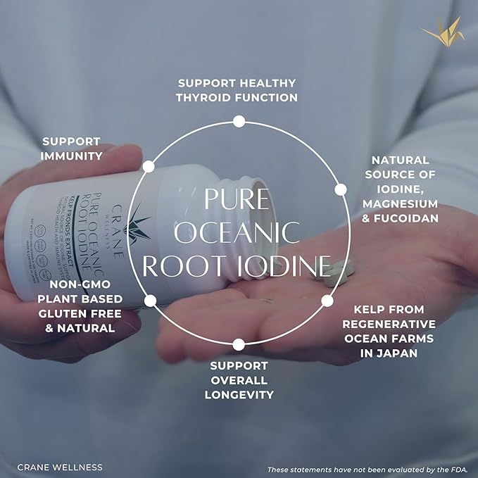 PURE OCEANIC ROOT IODINE - Non-Gmo, Plant Based, Natural Minerals from Kelp