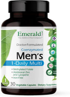 EMERALD LABS Men's 1 Daily Multi - Additive-Free Men's Multivitamin - Includes Lycopene, Zinc, Vitamin D3, & More - Supports Bones, Prostate & Vision* - 30 Vegetable Capsules