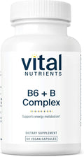 Vital Nutrients Vitamin B6 + B Complex - Vegan Methylated B Vitamins for Energy, Metabolism, Heart Health* - High-Potency Vitamin B6 for Menstrual Discomfort * - Gluten, Dairy, Soy Free - 60 Capsules