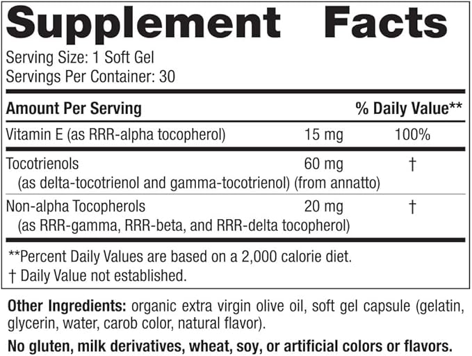 Nordic Naturals Vitamin E Complex, Unflavored - 30 Soft Gels - 6 Forms of Vitamin E for Antioxidant Support - Cellular Protection - Non-GMO - 30 Servings (Pack of 2)