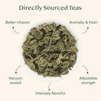 VAHDAM, Mint Green Tea Loose Leaf (50+ Cups, 3.5 oz) Cool Peppermint Tea With Himalayan Green Tea Leaves | Low Caffeine | High Elevation Grown | Vacuum Sealed for Freshness