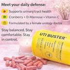 UTI Buster Urinary Tract Capsules 25,000mg Cranberry & D-Mannose & VIT.C- 60 Capsules
