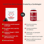 High Level Science CoQ10, Omega-3, Vitamin E - Cardiologist Formulated for Heart + Body + Mind Health with DHA/EPA, Antioxidant for Energy, Superior Bioavailable Fish Oil - Gluten Free