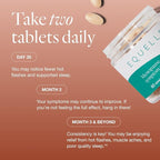 EQUELLE Multi-Symptom Menopause Relief Supplement for Women, Plant-Based S-Equol, Non-Hormonal & Non-Prescription, Fewer Hot Flashes, More Sleep, Relieves Muscle Aches, 3 Month Supply (180 Tablets)