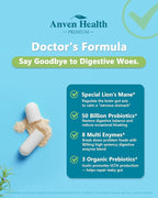 800mg Digestive Enzymes for Men and Women with Probiotics & Prebiotics, 8 Key Enzymes, Protease, Amylase & Lipase | 180 Capsules - A 60-Day Supply for Bloating & Gas Relief - Non-GMO