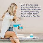 Trace Minerals ConcenTrace Daily Mineral Powder - Supports Energy, Digestion, Bone Health - 70+ Multiminerals Supplement with Ionic Magnesium, Chloride, & Potassium, Sugar-Free (60 Servings)