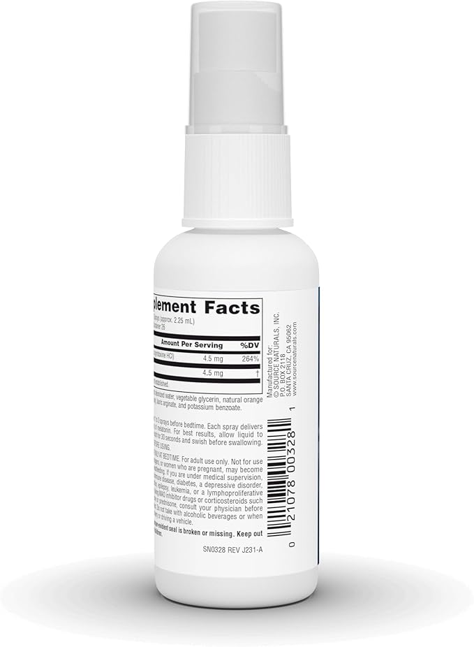 Source Naturals Sleep Science Melatonin NutraSpray -Orange Flavored - 1.5 mg - 2 Fluid oz