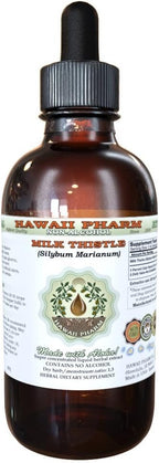 Hawaii Pharm Milk Thistle Alcohol-Free Liquid Extract, Professional Grade, Small Batch Milk Thistle (Silybum marianum) Dried Seed Glycerite, 4 oz