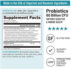 NatureWise Probiotics 60 Billion CFU - 17 Strains + Organic Prebiotics - Immune, Digestive & Gut Health Support for Women & Men - Vegetarian, Gluten-Free, Non-GMO - 60 Capsules[2-Month Supply]