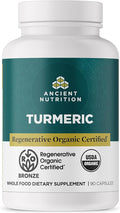 Ancient Nutrition Regenerative Organic Certified Turmeric Capsules, Once Daily, Use as a Joint Supplement and Supports Inflammation, Gluten Free, Paleo and Keto Friendly, 90 Count