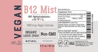 B12 Liquid Spray Mist – Hydrating Fine Mist Spray for Everyday Use – Easy Absorption & Convenient Application for Kids & Adults - 2 Fl Oz / 60 ml Travel-Friendly Bottle – 240 Spray Supply