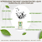 LEAFSOURCE Humic Fulvic Acid Liquid 2oz Trace Minerals with Electrolytes Collagen Vitamins Superior Humic to Fulvic Ratio More Energy Gut Health Joint Health Immune Support Hydration 180 serv