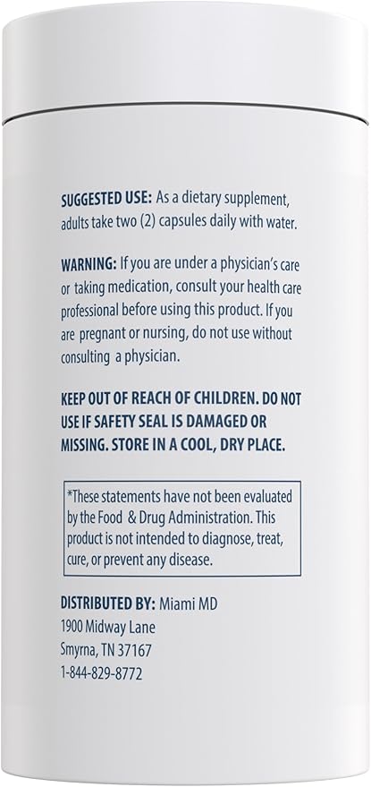 MiamiMD Total Beauty Matrix Collagen Supplements for Women - Collagen Capsules with Vitamin C for Hair, Skin and Nails - Cruelty Free - 60 Capsules