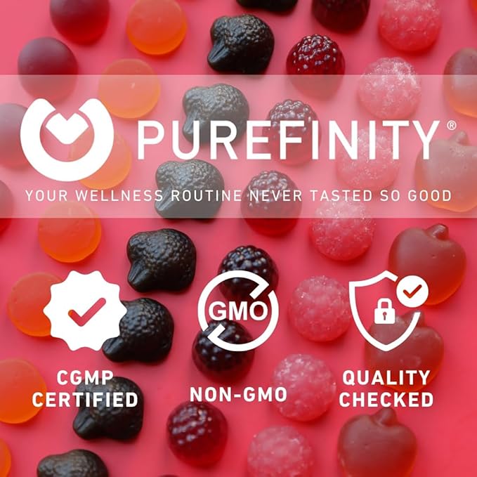 PUREFINITY Melatonin Gummies 5mg for Kids – Each Delicious Gummy is 2.5mg (2 Per Serving) for Easily Customizing Your Night, Gluten Free, Non-GMO, Vegan, 120 Count