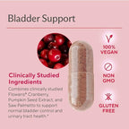 Premium Bladder Support Supplement – Bladder Control Supplement for Occasional Urinary Urgency, Frequency & Leakage – With Clinically Studied Cranberry, Pumpkin & Saw Palmetto - 60 Capsules