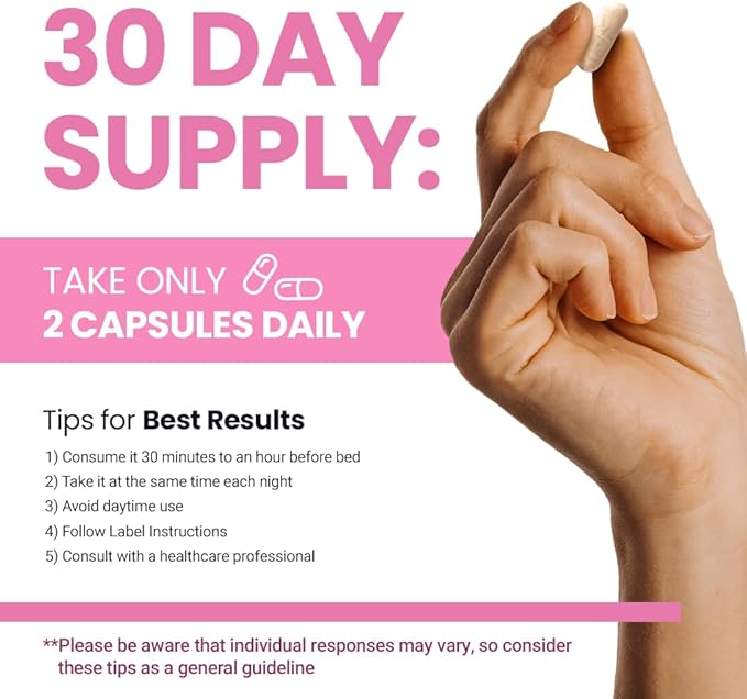 JUNG KWAN JANG Sleep Support GABA Complex 500mg with American Ginseng - Sleep Aid Supplement for Meditation Support, Better Sleep, and Increased Energy, 60 Capsules for Men and Women