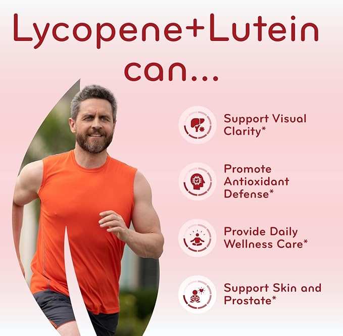 Lutein & Lycopene Carotenoids Supplement - High Absorption Lutein and Lycopene Supplements for Men & Women for Antioxidant Skin and Eye Health Support - Formulated in American cGMP Lab (200 Capsules)