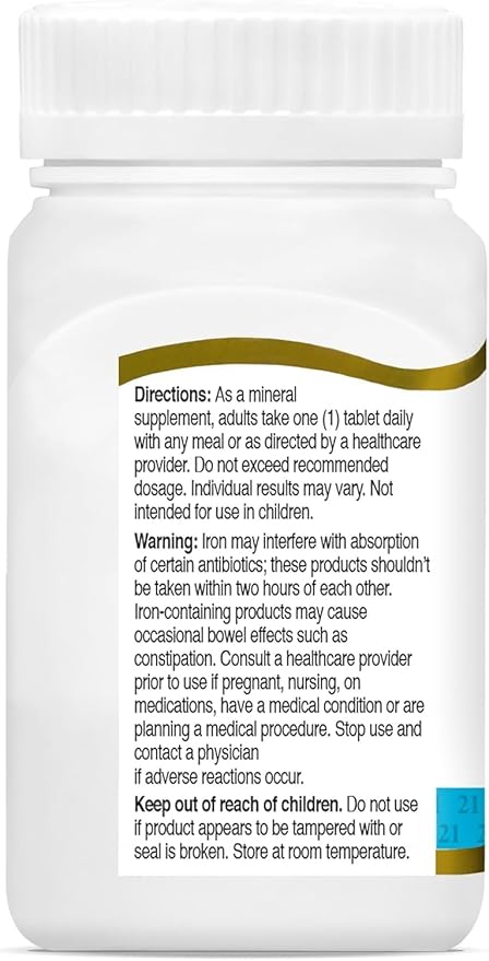 21st Century Slow Release Iron Tablets, 60 Count (Pack of 3)
