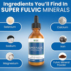 Super Fulvic Minerals: Herbal Detox - 2 oz. | 128 Servings. Nutrient-Rich Formula for Enhanced Absorption, Gut Health Support, and Antioxidant Protection. Made in USA.