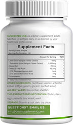 Lutein and Zeaxanthin Supplements, 40mg Per Serving, 300 Softgels – Plus Astaxanthin, Omega-3s, & Phospholipids – Non-GMO
