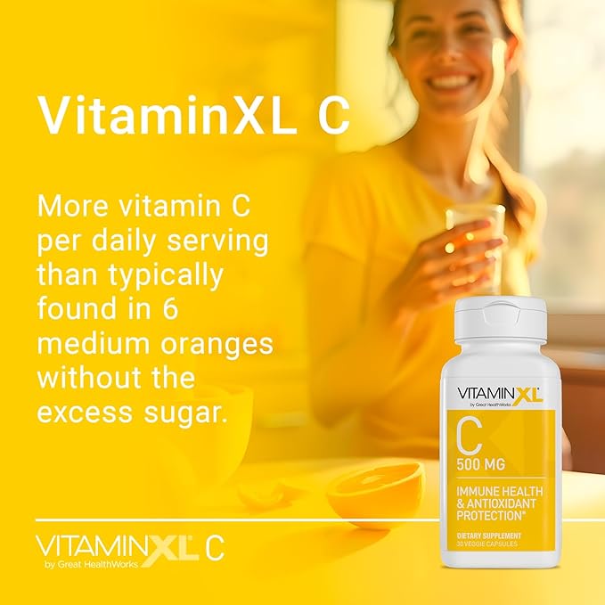 OmegaXL Joint Support Supplement, Natural Muscle Support (60 Softgels) & VitaminXL Vitamin C Supplement for Antioxidant Support, Helps Immune Health and Collagen Production (30 Vegan Capsules)