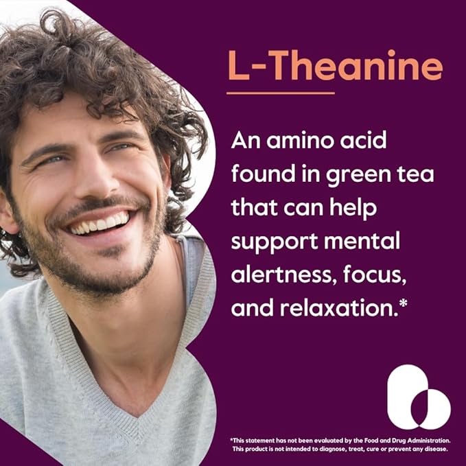 BESTVITE L-Theanine 200mg (360 Vegetarian Capsules) (120 x 3) - No Stearates - Vegan - Non GMO - Gluten Free