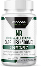 Probase Nutrition Nicotinamide Riboside - NAD Supplement to Boost Levels of NAD 30ct/500mg, 30-Day Supply
