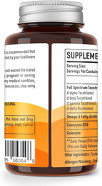 Kroppssund Tocotrienols 800mg Supplement | Rich in Vitamin E Tocotrienols, Cardiovascular, Antioxidant, Cellular Energy Production - 60 Liquid Capsules
