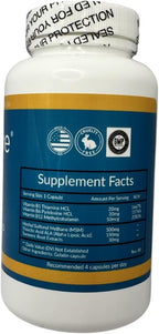 Dr. Formulated Dietary Supplement with Alpha-Lipoic Acid, Vitamin B1, B6, B12, Methyl Sulfonyl Methane, 120 Capsules