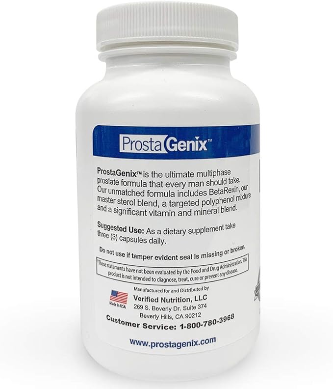 ProstaGenix Multiphase Prostate Supplement Capsule - 3 Bottles - Over 1 Million Sold - End Nighttime Bathroom Trips, Urgency, Frequent Urination.