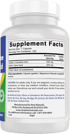 Best Naturals Acetyl L-Carnitine and Alpha Lipoic Acid 750 mg 120 Capsules (120 Count (Pack of 2))