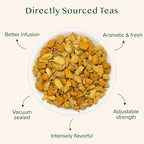 VAHDAM, Turmeric Ginger Herbal Tea (50+ Cups, 3.53oz) Caffeine Free | 100% Pure Herbal Blend - Savory & Spicy | Vacuum Sealed | Direct from Source
