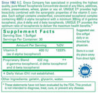 UNIQUE E A.C. Grace Company, Mixed Tocopherols Concentrate Softgels, 30 Count