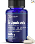 Geronova Research Bio-Enhanced R-Lipoic Acid, 600 mg Capsules - 6 Month Supply - Stabilized R Alpha Lipoic Acid with Enhanced Absorption - R Lipoic Acid Supplement - 360 Count