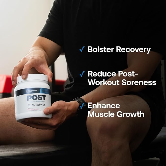 Transparent Labs Post - Post-Workout Recovery Muscle Builder w/L-Glutamine, Creatine Monohydrate, & Carnipure L-Carnitine L-Tartrate for Muscle Recovery & Building - 30 Servings, Orange