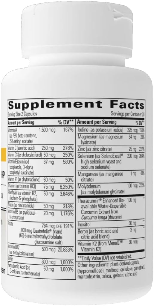 Integrative Therapeutics Clinical Nutrients HP - Daily Multivitamin with Antioxidant Support* - No Added Iron - Easy to Swallow - 60 Count (Pack of 1)