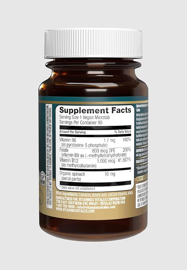 Methyl B12 + Folate – 90 Vegan Tablets | Active B12 & Methyl folate for Energy