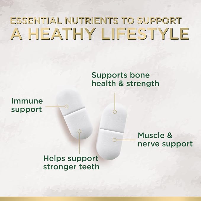 Calcium 1200 mg with Vitamin D3 Per Serving - Bone Health Supplement, Vitamin D & Calcium Supplements for Women & Men - Bone, Teeth & Immune Support, Nature's Calcium Pills, USA Bottled - 180 Tablets