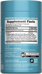 NeoCell NAD+ Resveratrol Supplement | with Multi Collagen Bio-Peptides | 60 Capsules | Supports Healthy Aging & Cellular Energy